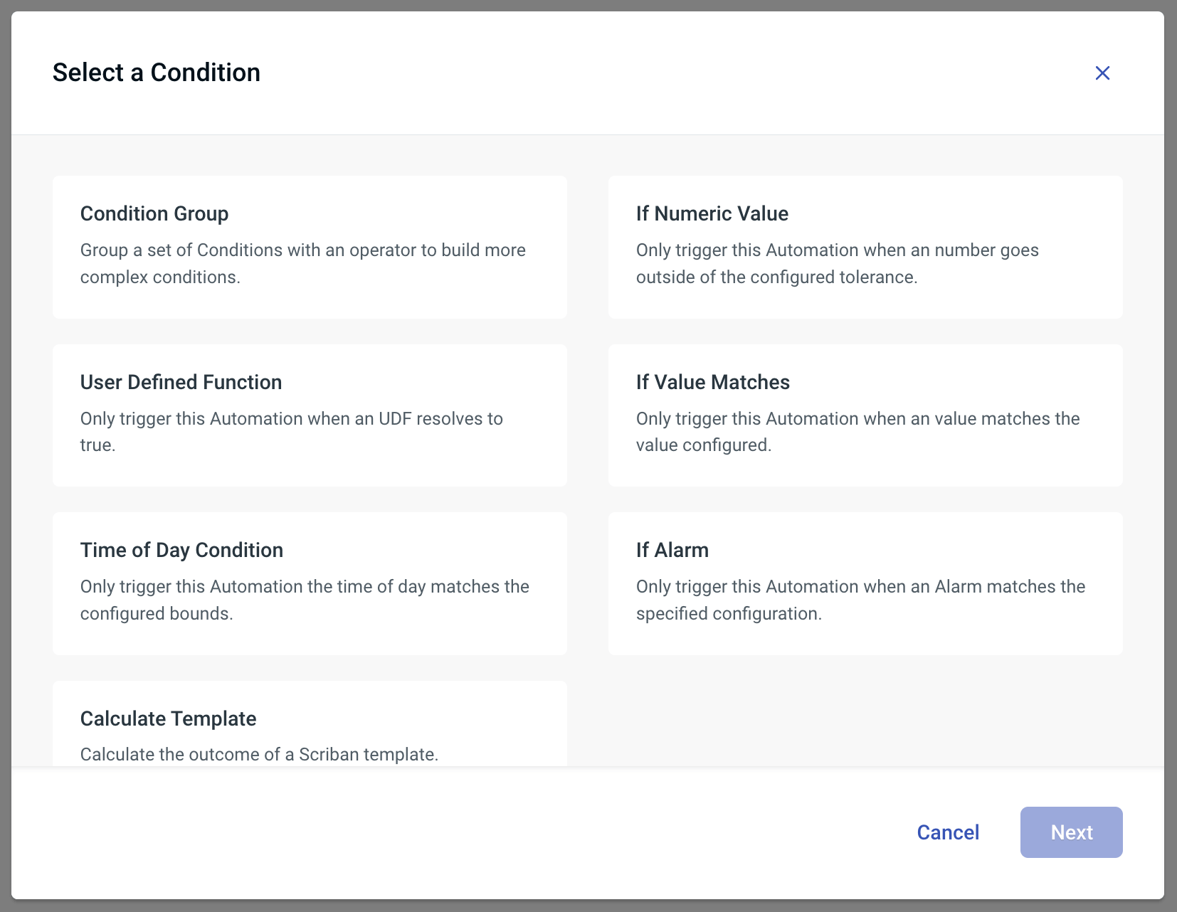 Selecting a Condition