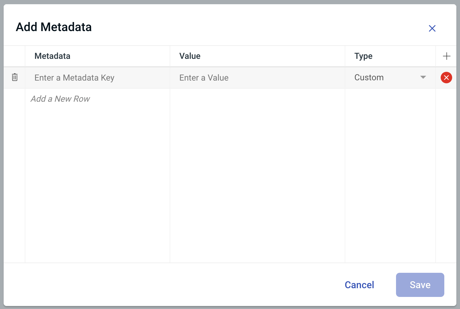 Add Metadata Form