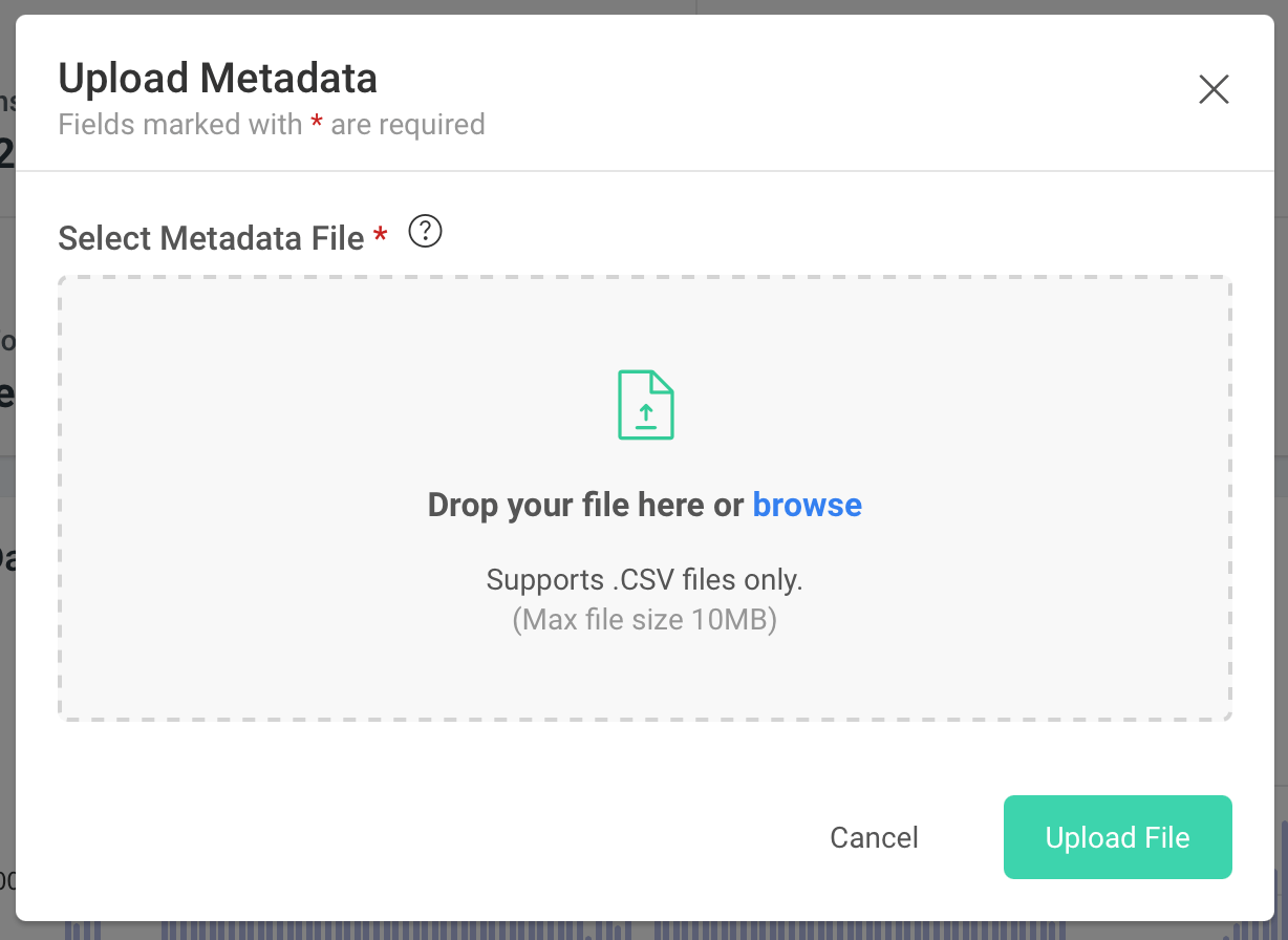 Uploading Metadata in the Energy Tools Module