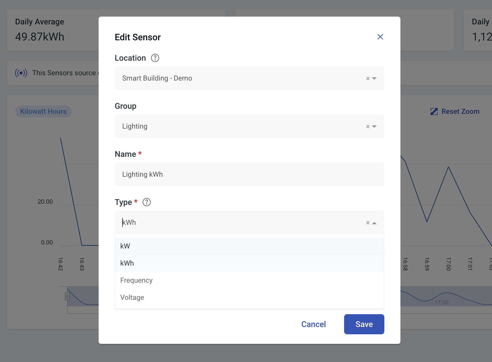 Edit a Sensor's Sensor Type