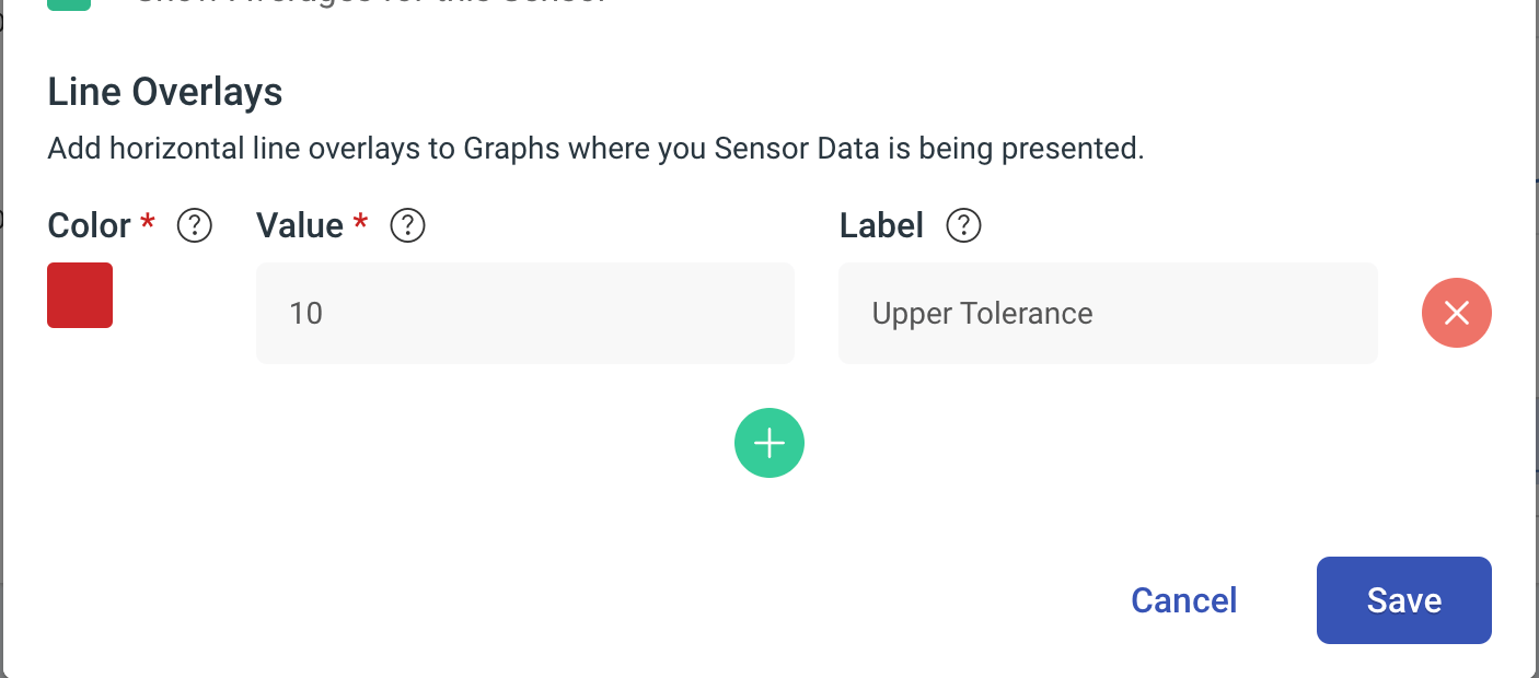 Configuring a Sensor Line Overlays