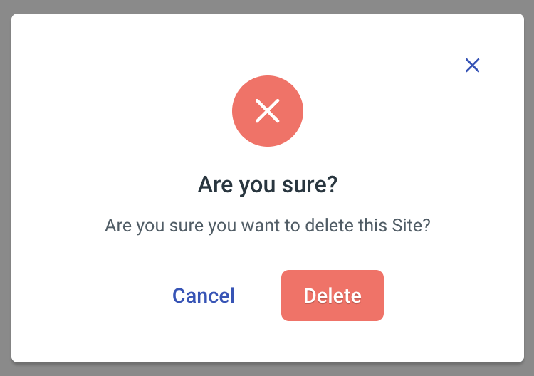 Delete a Site