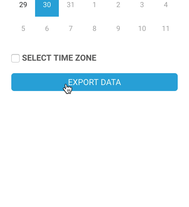 Enabling a Time-Zone Export for a Sensors Data Export