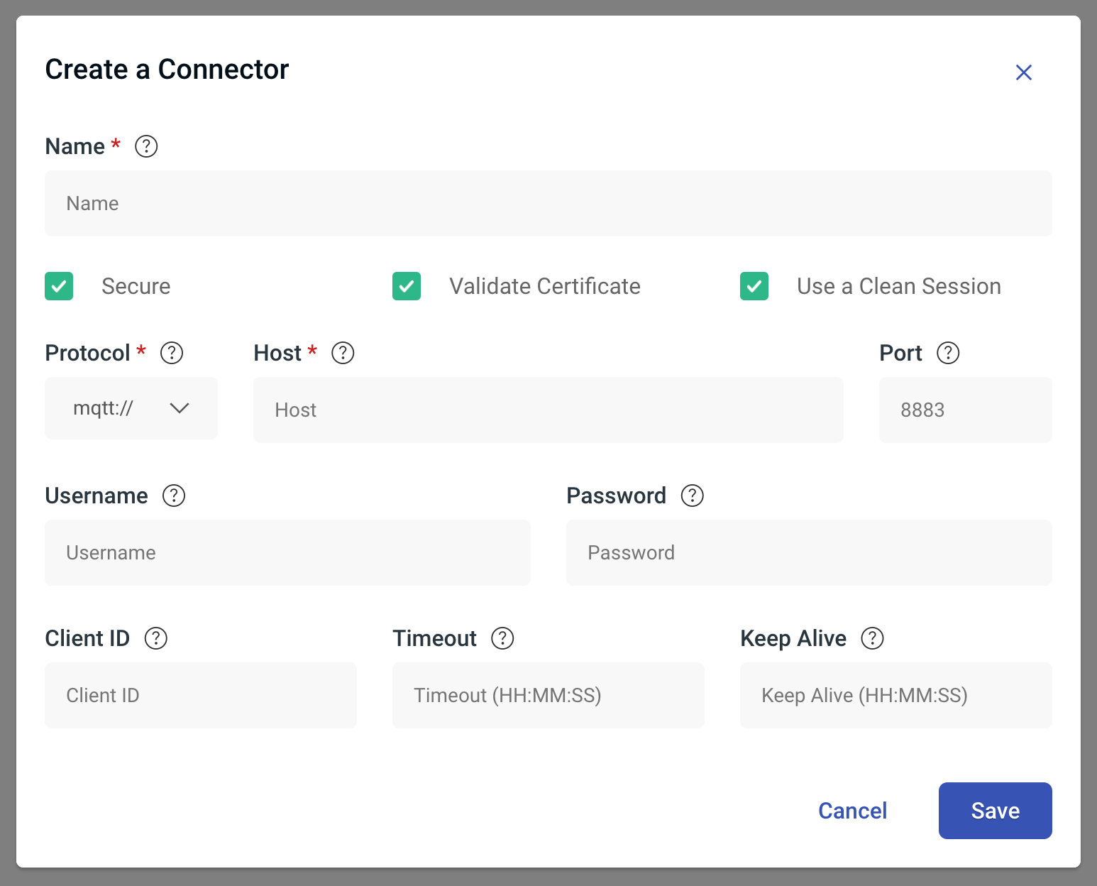 Advanced MQTT Connector Configuration