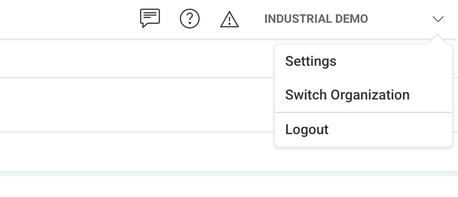 User Settings Menu