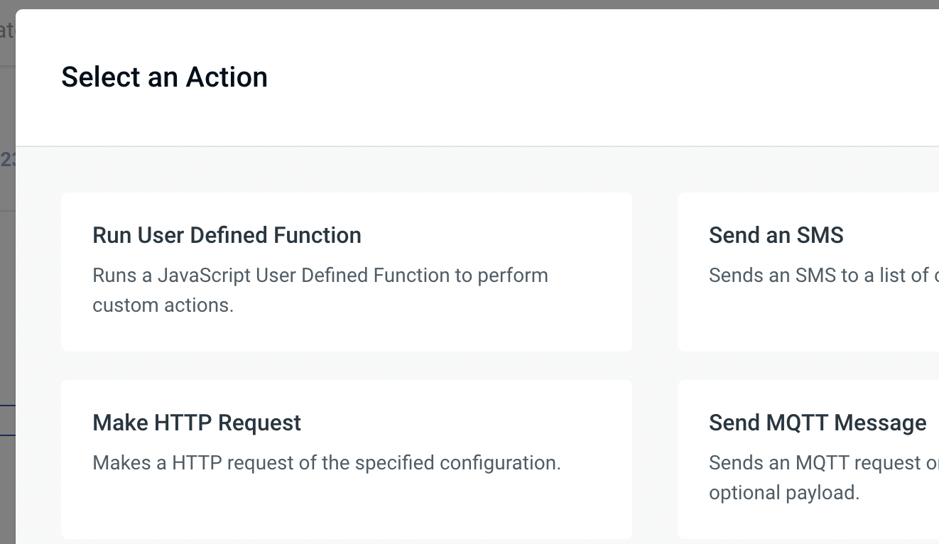 User Defined Function Action