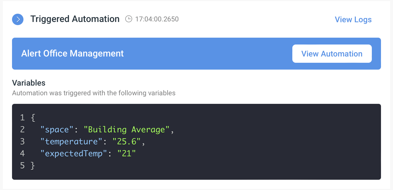 Automation Run Logs with a Triggered Automation