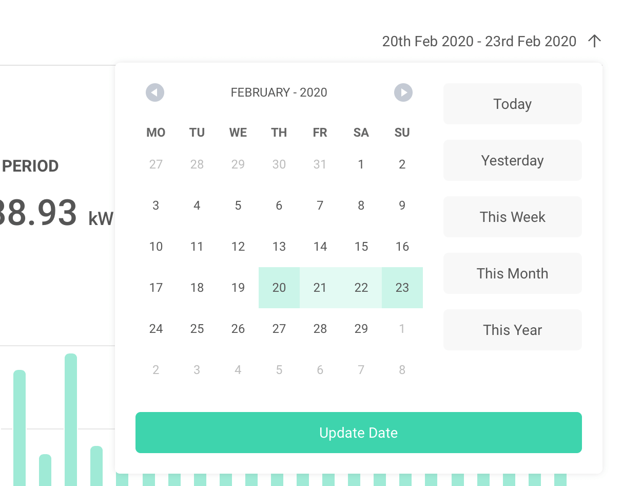 Date Selection for the Energy Report