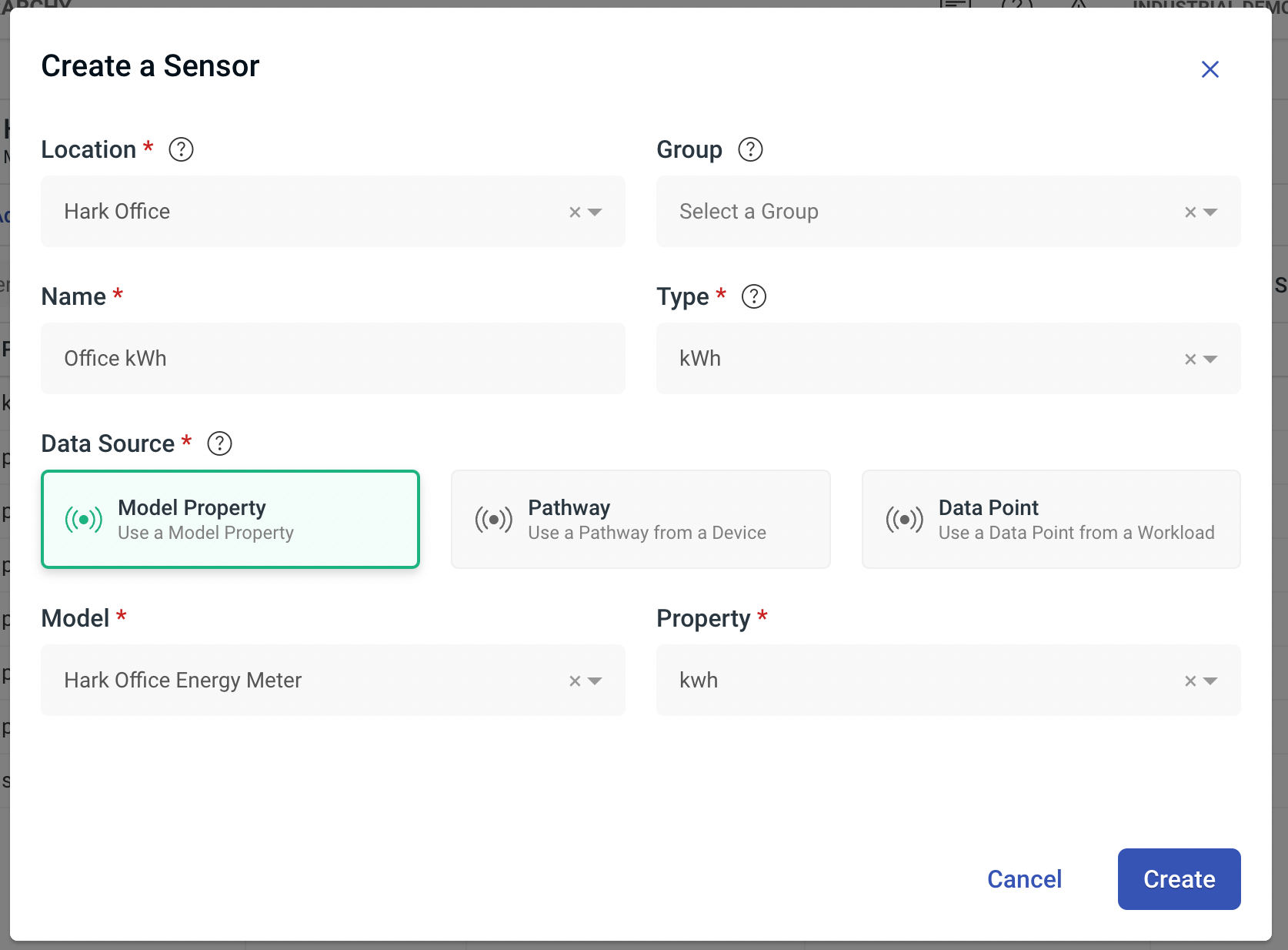 Creating Sensors using the Central Resource Creator