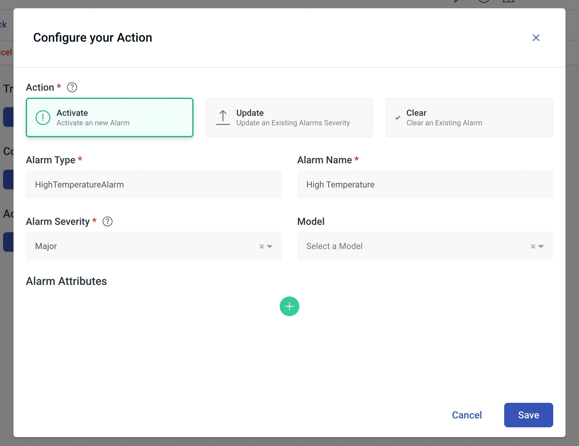 Activating an Alarm in an Automation